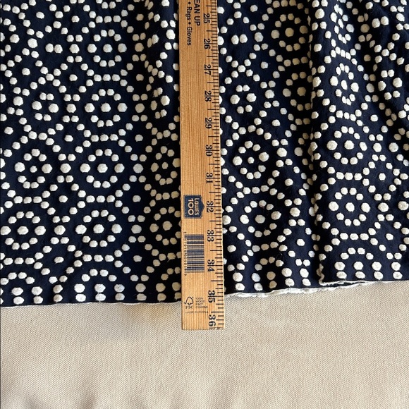 Boden Annabel Knit A Line Fit Flare Polka Dot Dress 3/4 Sleeve V-Neck Size 8 R - Picture 12 of 13